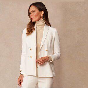 NWT J. McLaughlin Women’s Marlowe Blazer in Egret White Size 8
